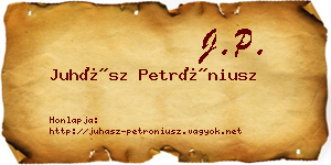 Juhász Petróniusz névjegykártya